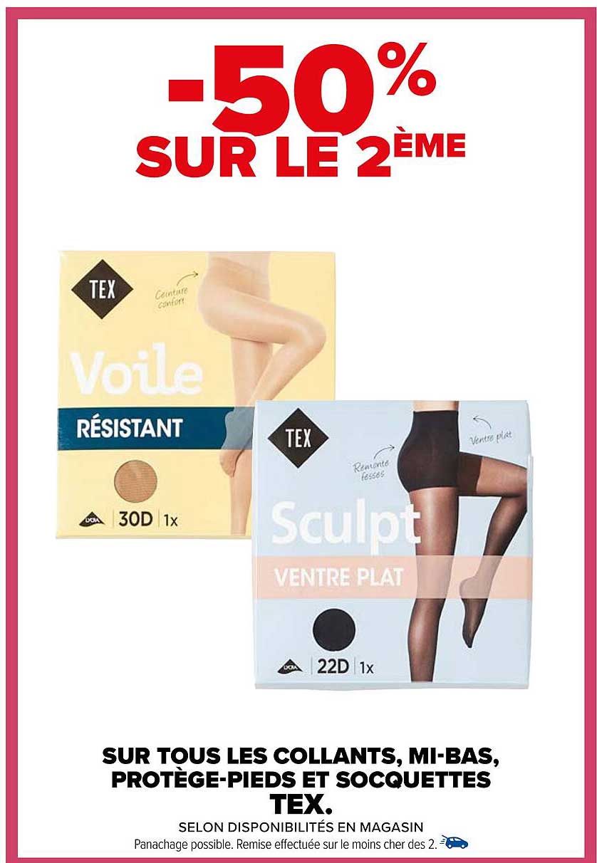 les collants, mi-bas, protège-pieds et socquettes tex