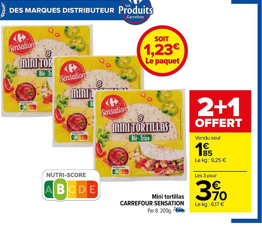 Mini Tortillas Carrefour Sensation