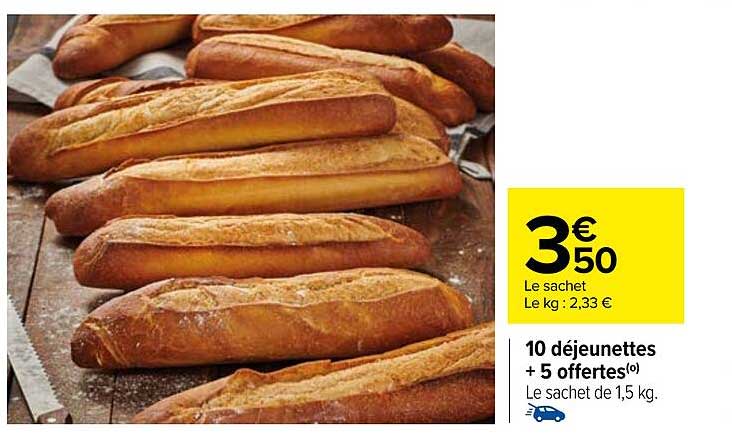 10 déjeunettes + 5 offertes