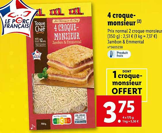 4 croque-monsieur