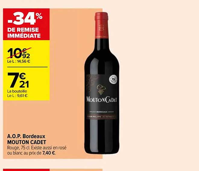 a.o.p. bordeaux mouton cadet