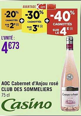 Aoc Cabernet D'anjou Rosé Club Des Sommeliers
