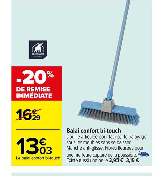 Balai Confort Bi-touch éléphant