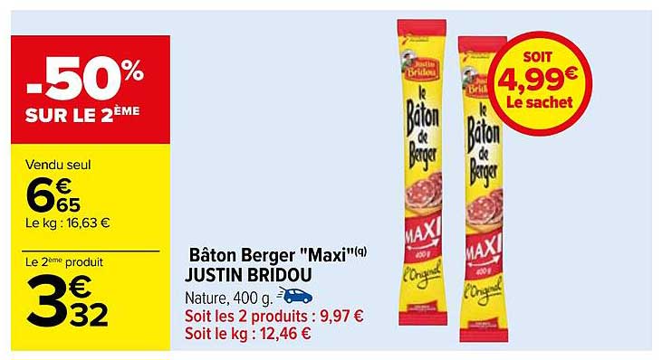 Bâton Berger "maxi" Justin Bridou