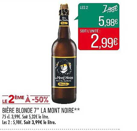 bière blonde 7° la mont noire