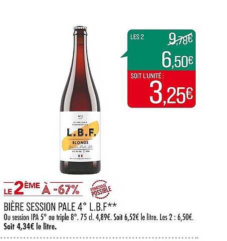 bière session pale 4° l.b.f.