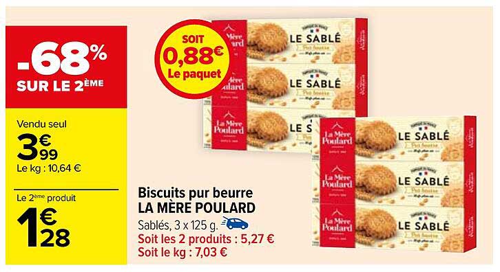 biscuits pur beurre la mère poulard