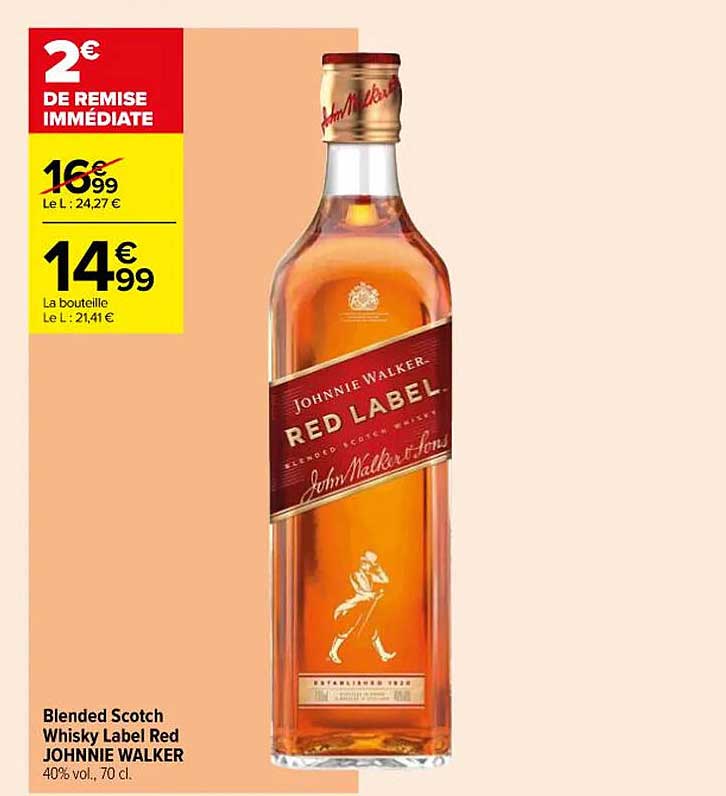blended scotch whisky label red johnnie walker