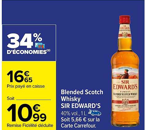 blended scotch whisky sir edward's