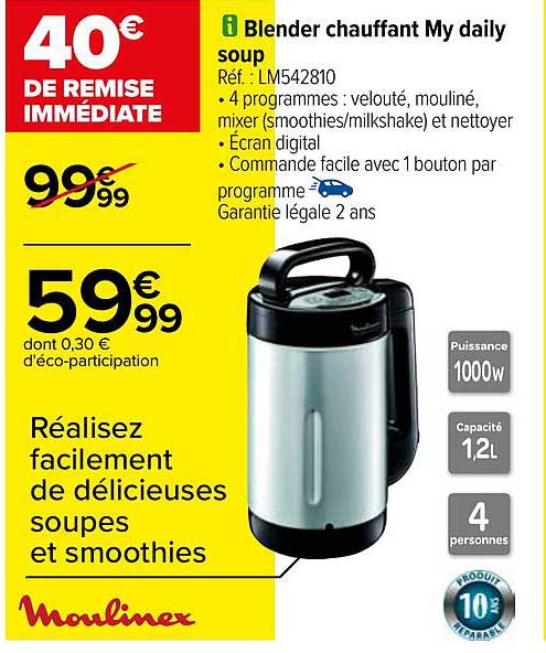 blender chauffant my daily soup moulinex