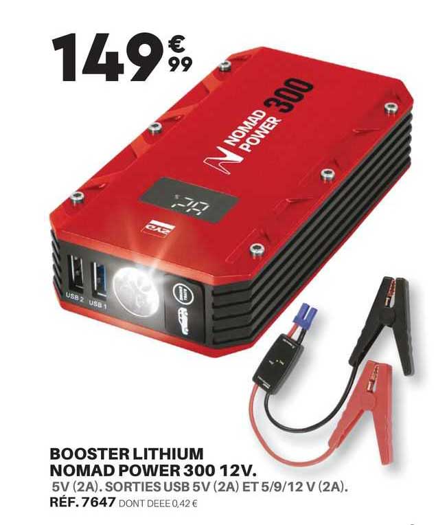 booster lithium nomad power 300 12v
