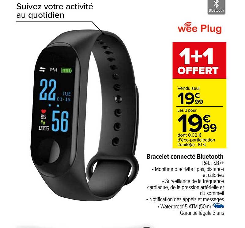 Bracelet Connecté Bluetooth Wee Plug