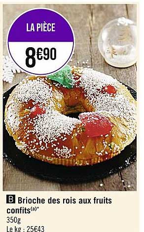 brioche des rois aux fruits confits