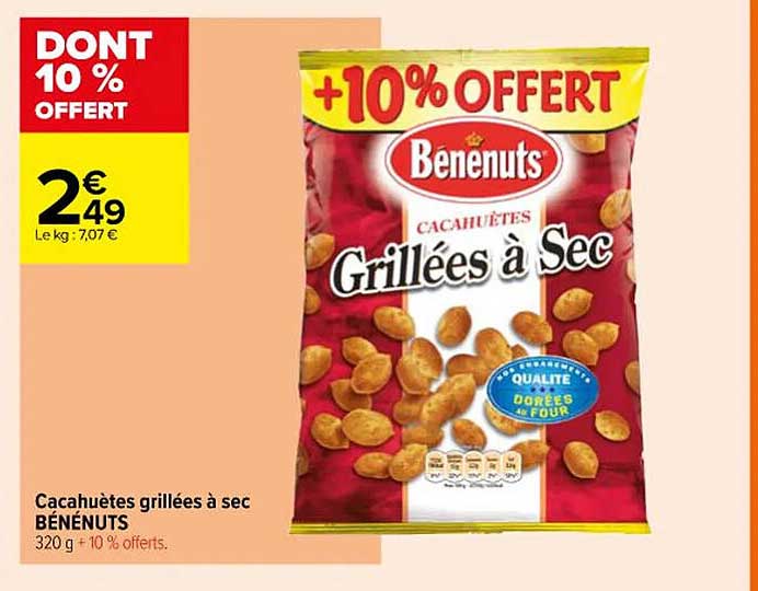 Cacahuètes Grillées à Sec Bénénuts