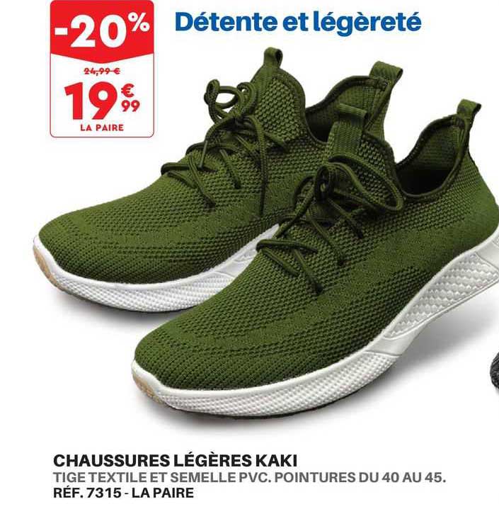 Chaussures Légères Kaki