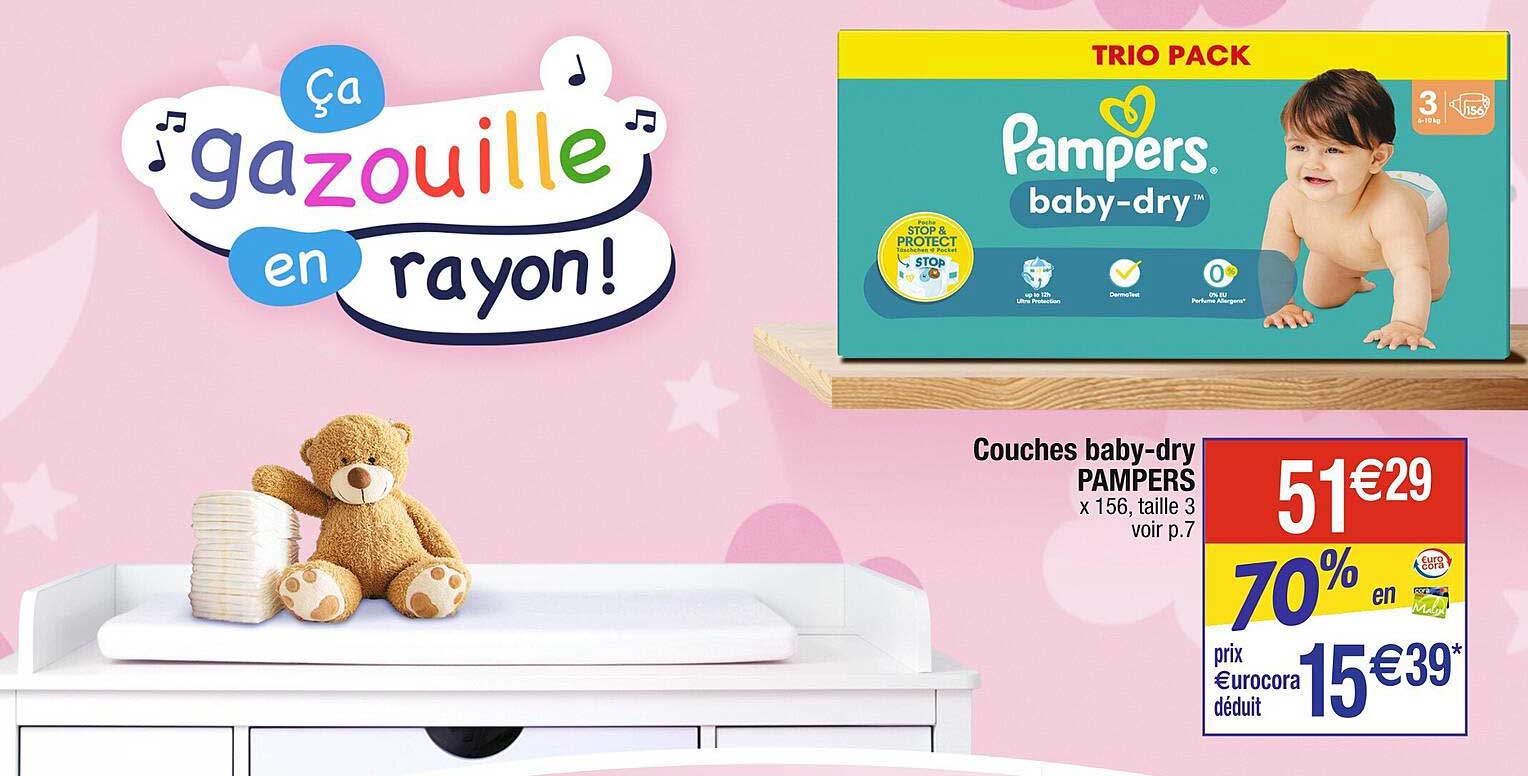 couches baby-dry pampers