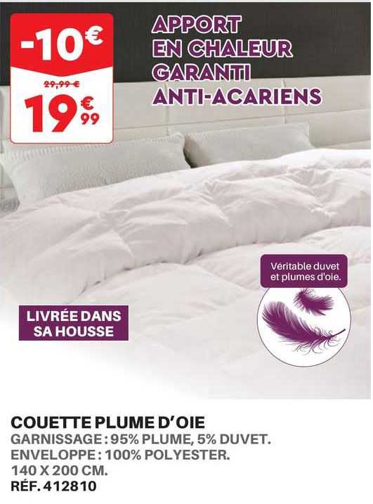 couette plume d'oie
