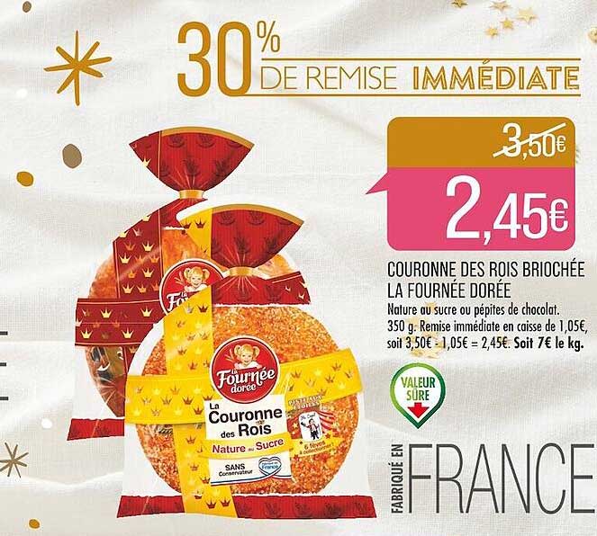 couronne des rois briochée la fournée dorée