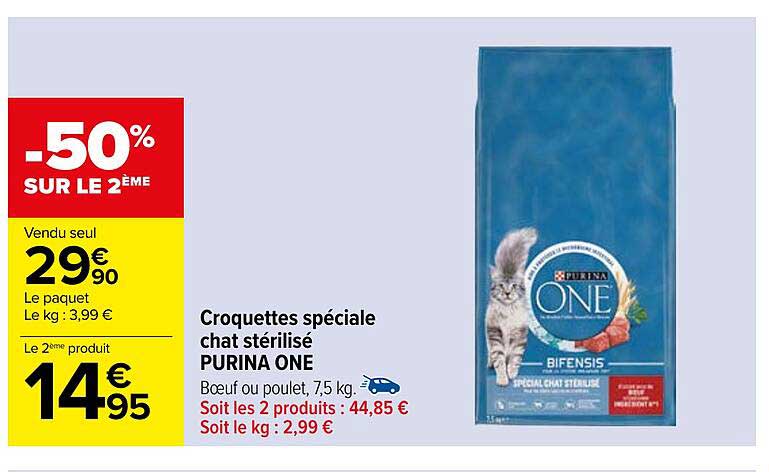 Croquettes Spéciale Chat Stérilisé Purina One