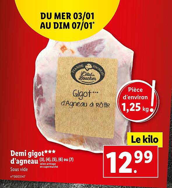 demi gigot d'agneau