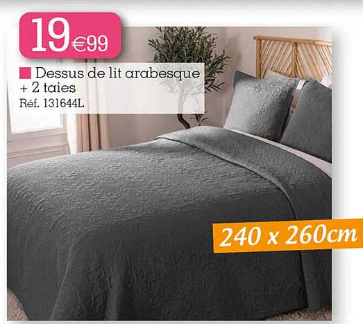 dessus de lit arabesque + 2 taies