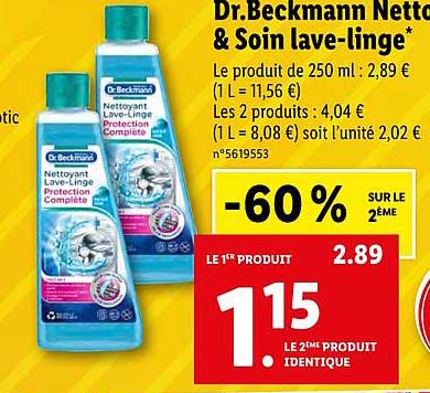 dr. beckmann nettoyant & soin lave-linge