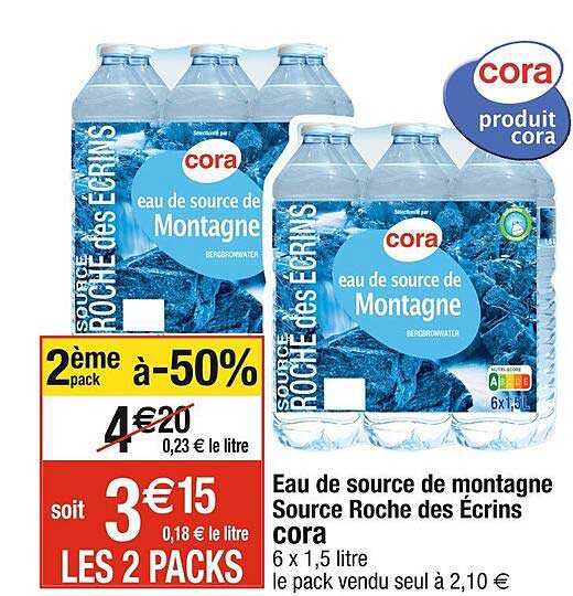 eau de source de montagne source roche des écrins cora