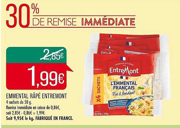 emmental râpé entre mont