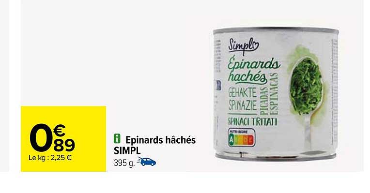 épinards Hâchés Simpl