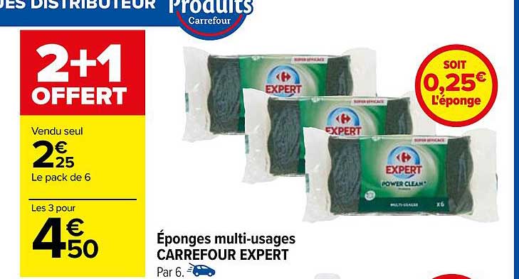 éponges Multi-usages Carrefour Expert