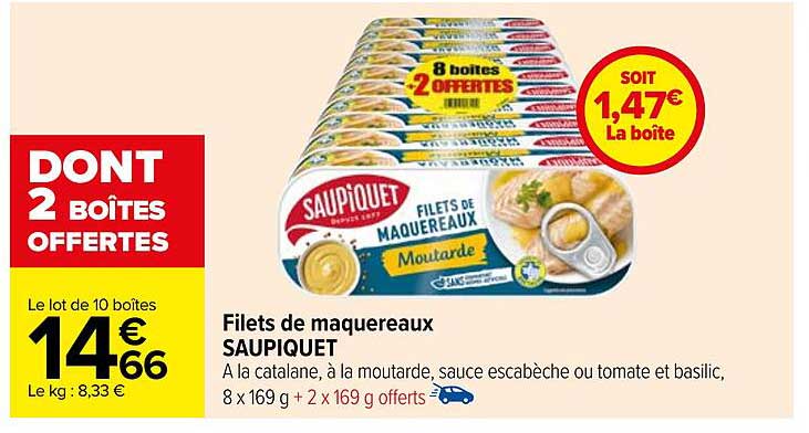 Filets De Maquereaux Saupiquet