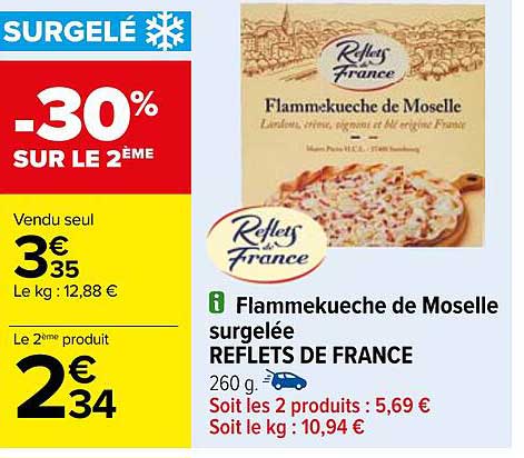 flammekueche de moselle surgelée reflets de france