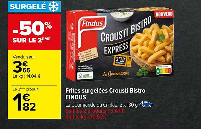 Frites Surgelées Crousti Bistro Findus