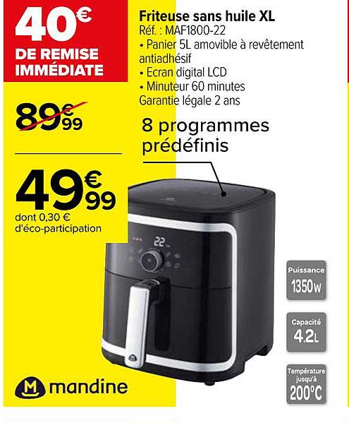 Friteuse Sans Huile Xl Mandine