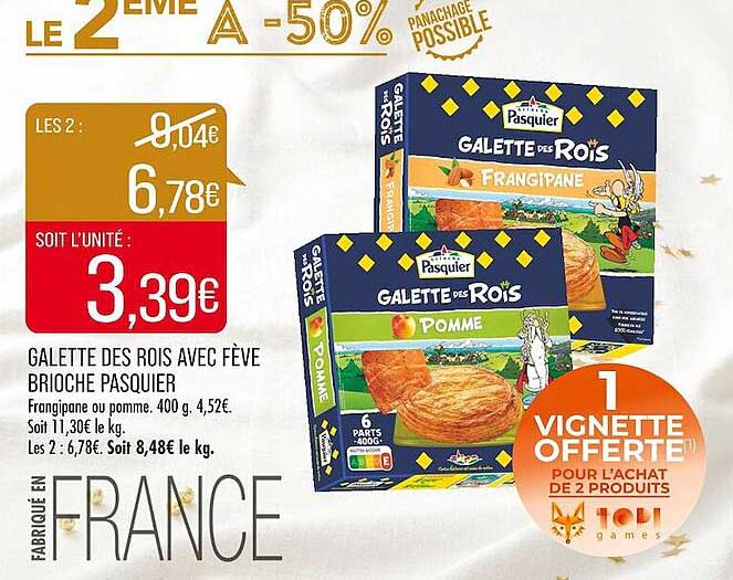 galette des rois avec fève brioche pasquier