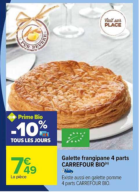 galette frangipane 4 parts carrefour bio