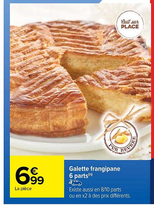 galette frangipane 6 parts