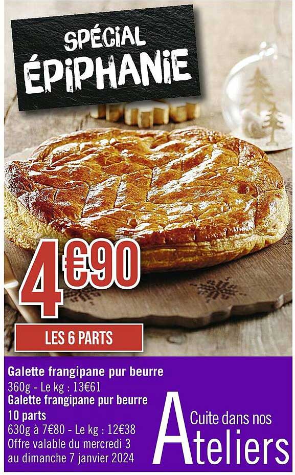 galette frangipane pur beurre, galette frangipane pur beurre 10 parts