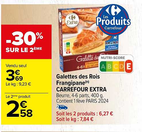 galettes des rois frangipane carrefour extra