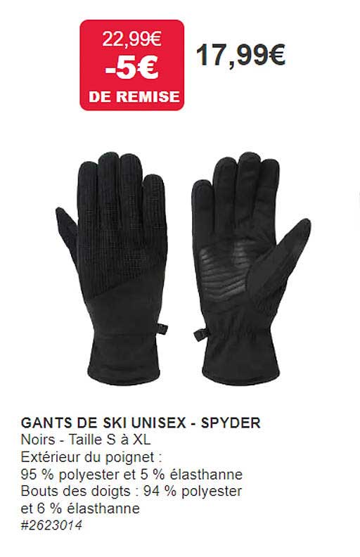 gants de ski unisex - spyder