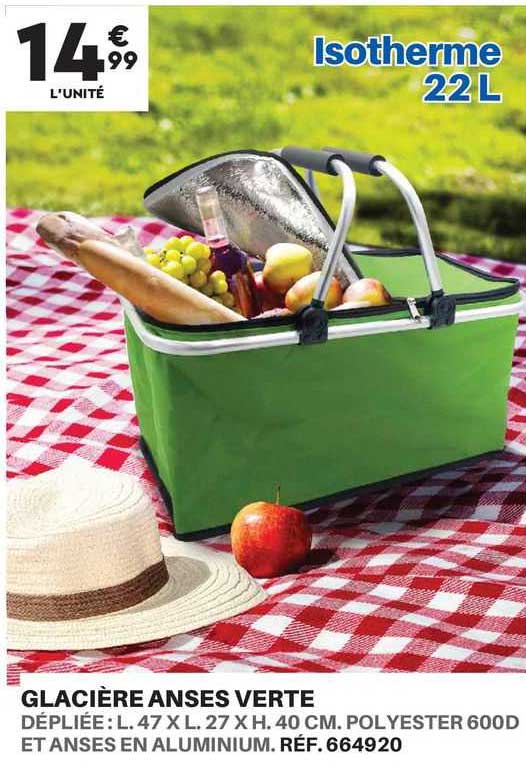 Glacière Anses Verte