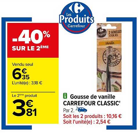 gousse de vanille carrefour classic'
