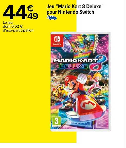jeu "mario kart 8 deluxe" pour nintendo switch