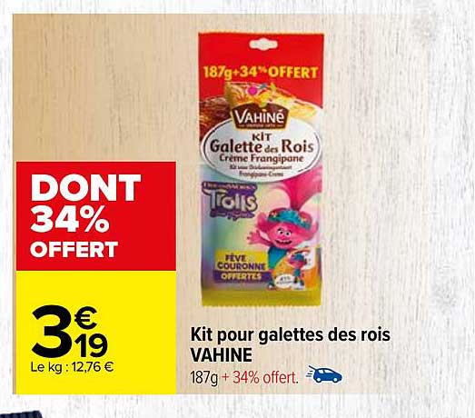 kit pour galettes des rois vahiné