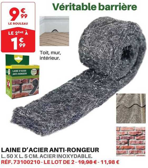 laine d'acier anti-rongeur