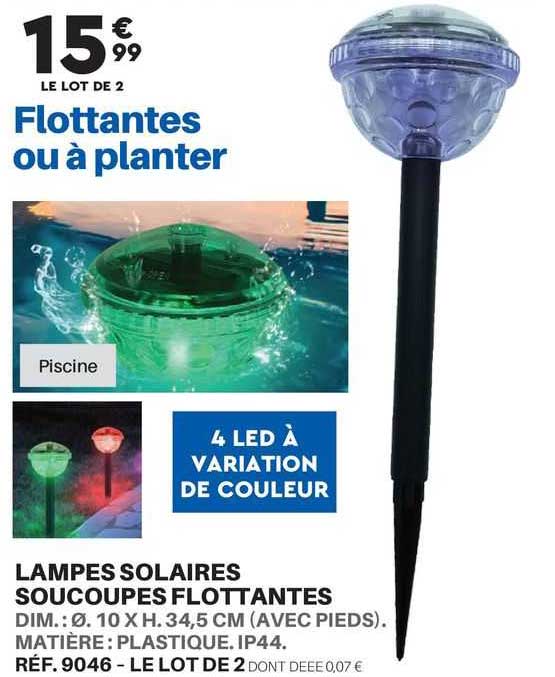 lampes solaires soucoupes flottantes