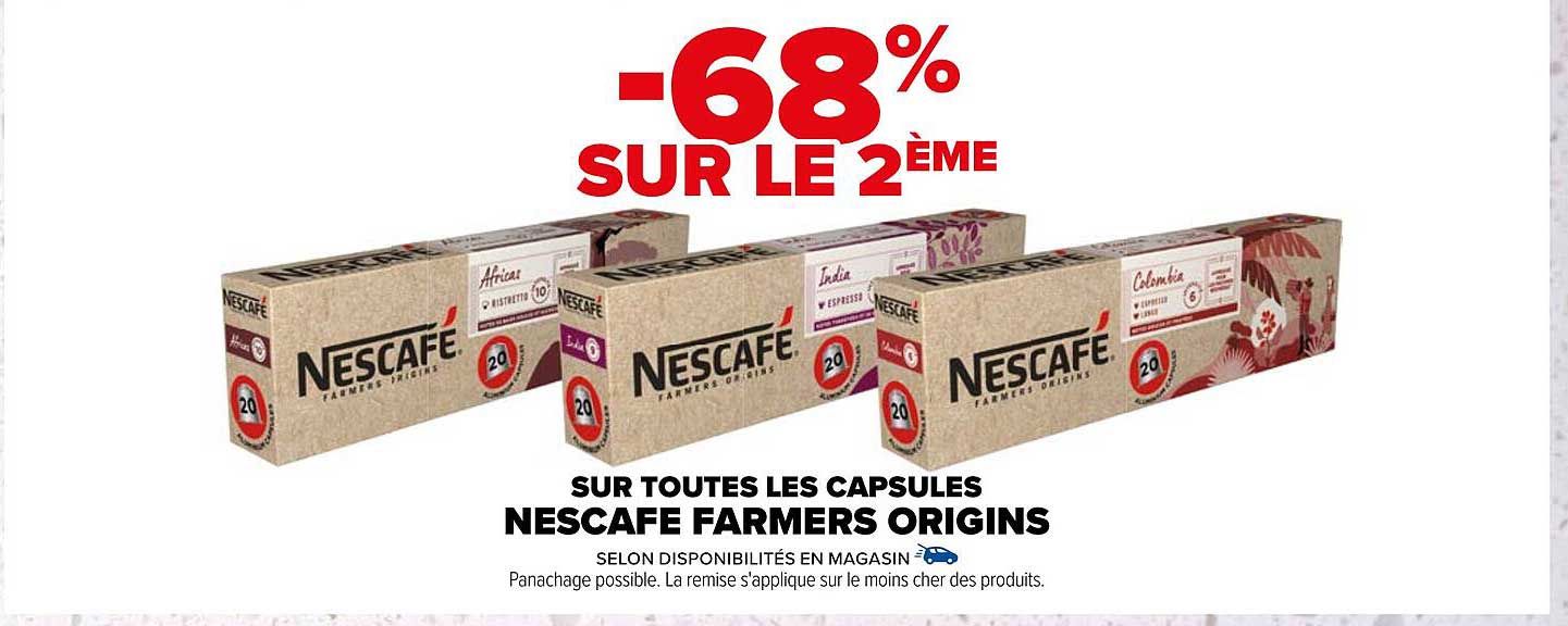 les capsules nescafé farmers origins