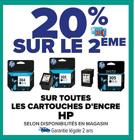 les cartouches d'encre hp