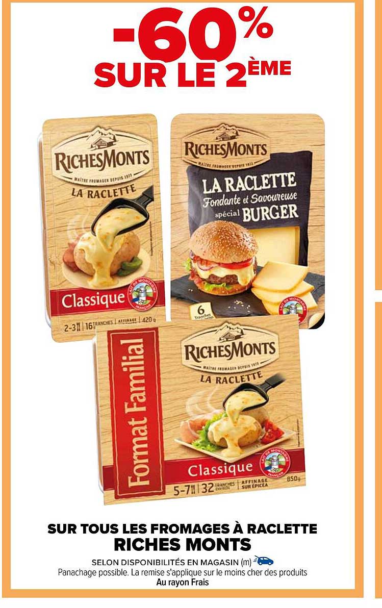 les fromages à raclette riches monts