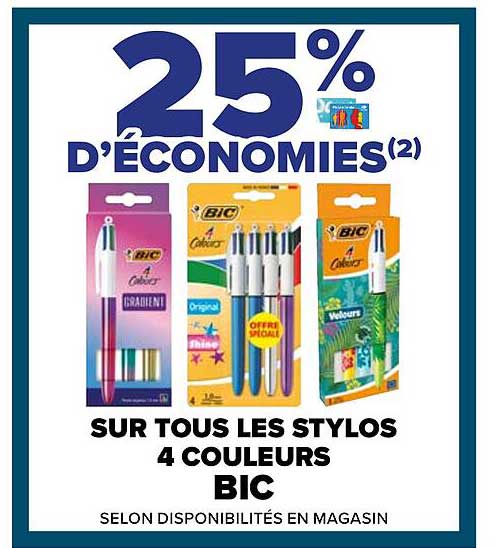 Les Stylos 4 Couleurs Bic